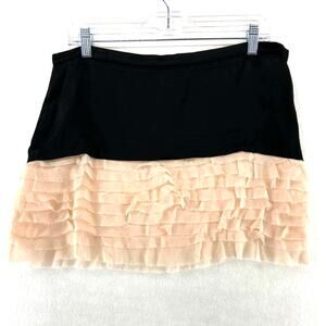 Dolce & Gabanna Black Silk Skirt Size 44 US Size 8 Ruffle